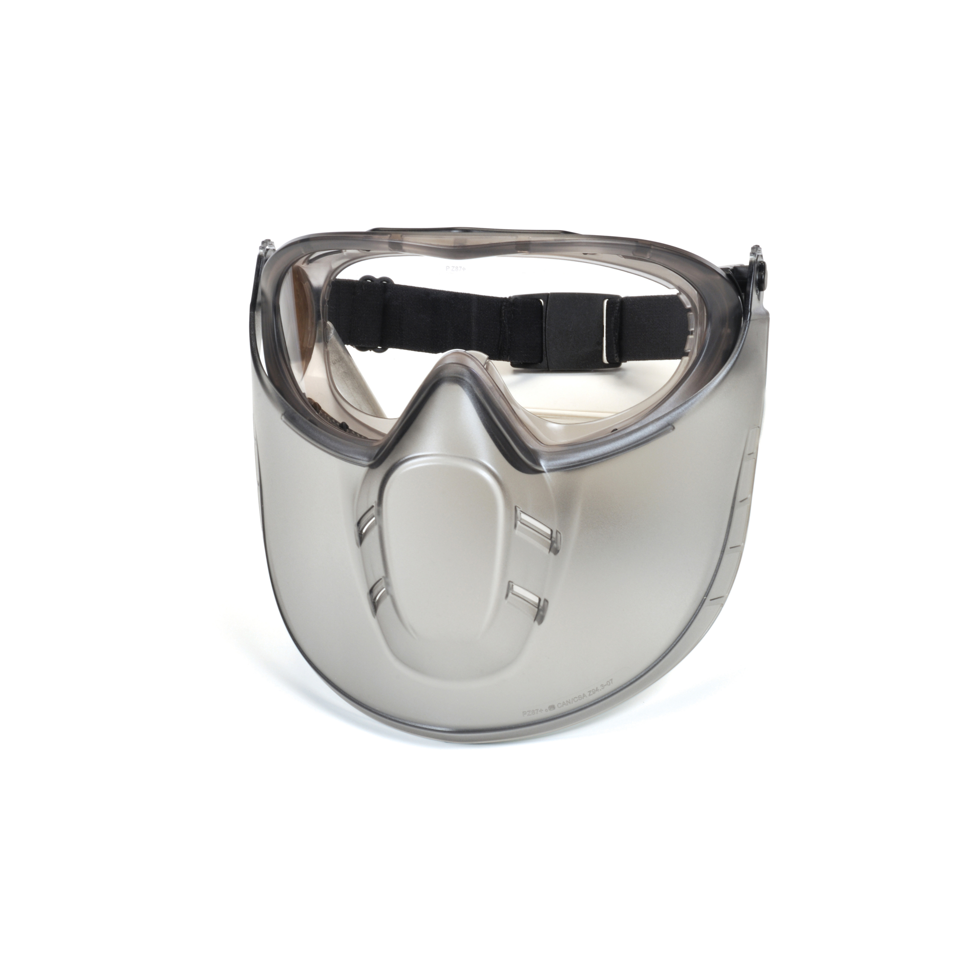 Pyramex Safety Capstone Goggles with Face Shield — Gray Frame, Clear Anti-Fog Lens, Model# GG504TSHIELD